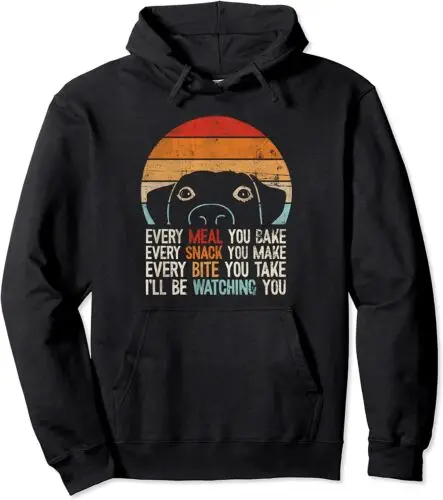 

Polarshe Retro Dog I'll Be Watching You Dog Sweet Animal Gift Unisex Hooded Sweatshirt