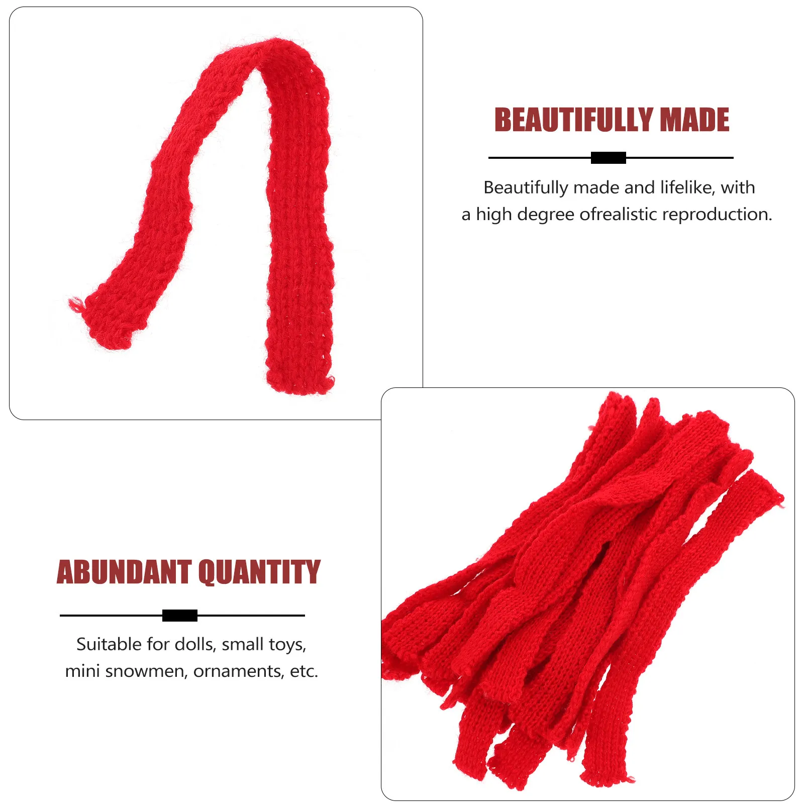 20Pcs Creative Mini Scarves Premium Wool Soft Texture Ideal for Micro Scene Decoration Dollhouse Accessories Party Supplies