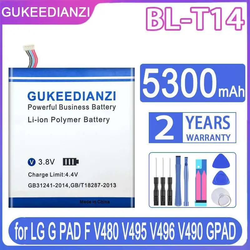 

High-Capacity 5300Mah High Performance For LG G Pad F V480 V495 V496 V490 Gpad BL-T14 Tablet Battery