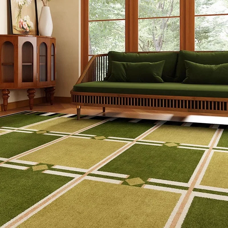 VIKAMA Light Luxury Small Fresh Crystal Velvet Carpet Living Room Sofa Coffee Table Bedroom Easy To Care Carpet Home Decoration view 2