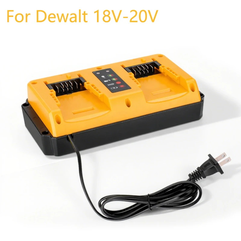 

Зарядное устройство для литиевой батареи Dewalt, два порта, 90 Вт, быстрое зарядное устройство для Dewalt 18 В-20 В DCB207 DCB206 DCB204 DCB203, перезаряжаемая