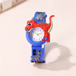 4 Colors 3D dinosaur dial Children Watch Cartoon Animals Kid Quartz Wristwatch GIfts