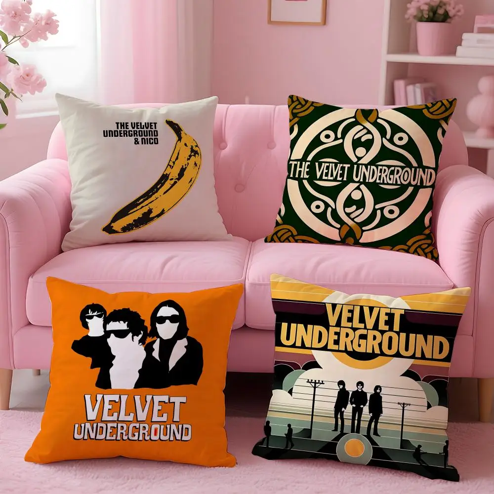 rock The Velvet Underground Cushion Cover Cushion Cover Set 4Pcs 50x50 45x45 40x40 Pillowcase Decorative Sofa Home Decor