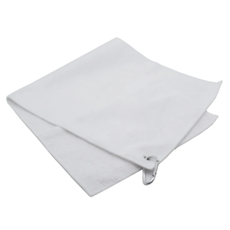 

Golf Ball Cleaning Towel with Carabiner Clip DIY Sublimation Blank Towels Portable Sweat Absorbent Golf Cleaner Towel