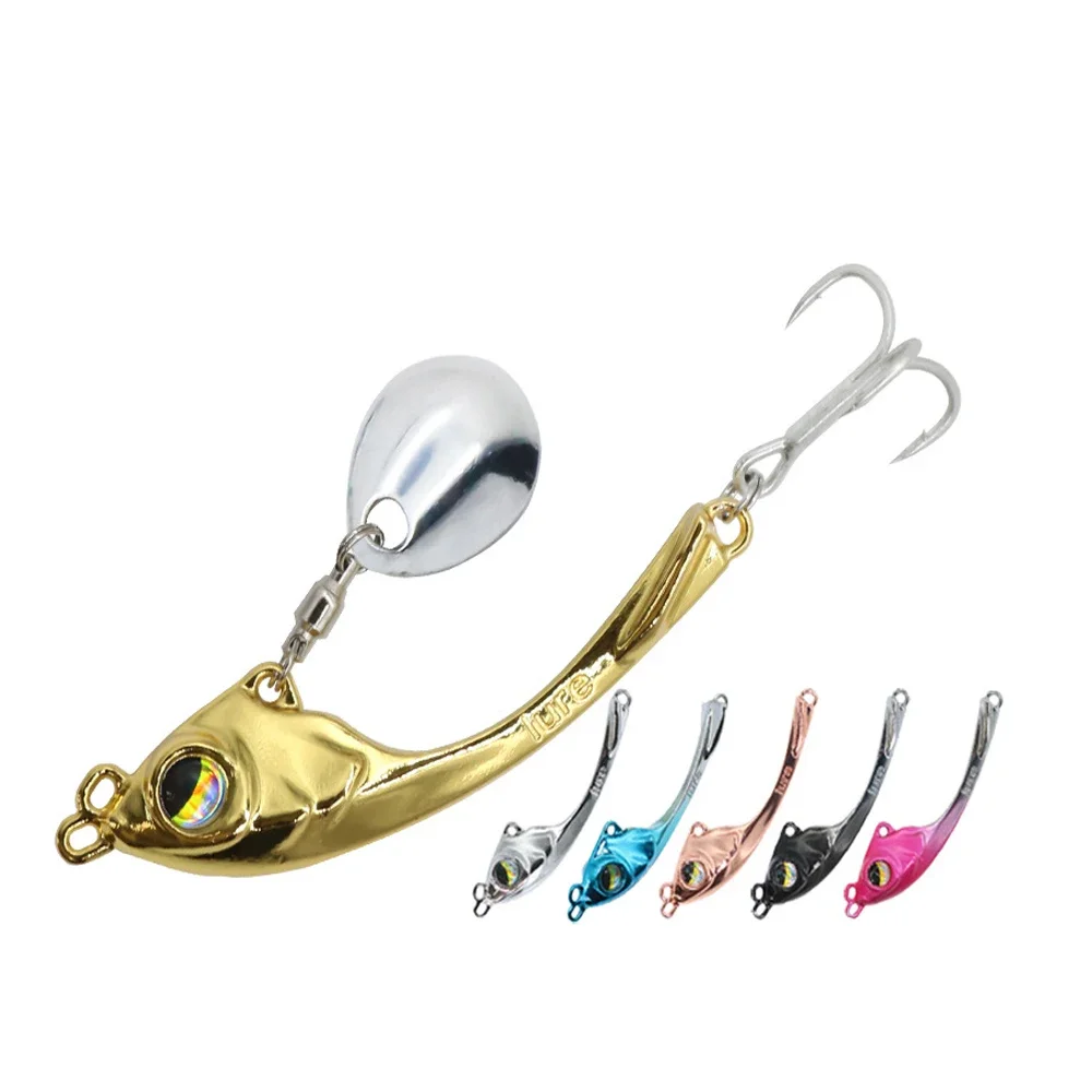 طعوم صيد من نوع توبلين معدنية ، طُعم صناعي صلب ، ملعقة دوارة ، ترتر متذبذب ، إكسسوارات صيد في المياه المالحة ، مسار 10 جم ، 15 جم