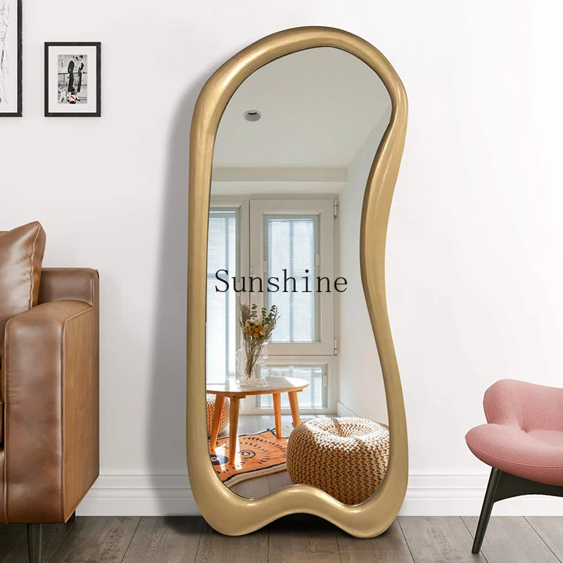 

Special-shaped customized irregular full-length mirror high-value household simple floor mirror