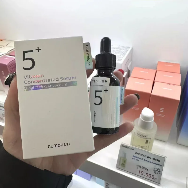Numbuzin NO.5 Vitamin Concentrated Facial Essence 30ml Ampoule Fade Spot Moisturizing Nourishing Brightening Whitening Skin Care