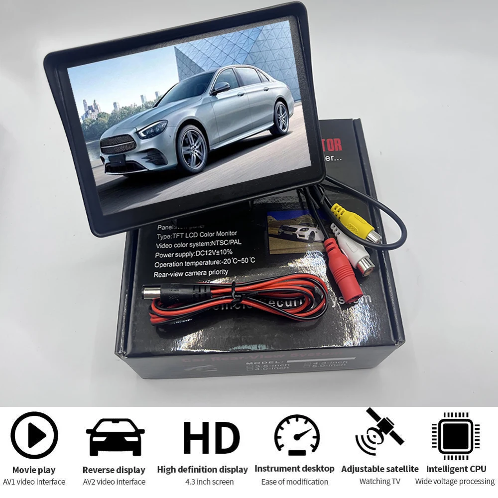 

AV грузовик 4,3-дюймовый универсальный HD-монитор заднего вида с изображением заднего вида для автомобиля