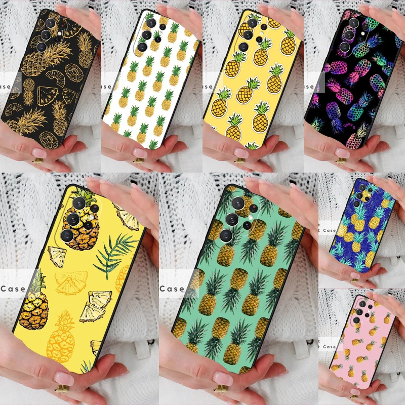 Pineapple Pattern Fruit Phone Cover Case for Samsung Galaxy S26 Ultra S20 FE Note 10 S24 S23 S21 S25 Plus S22