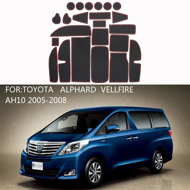 

Car Door Groove Mat For Toyota ALPHARD Vellfire AH10 2005-2008 Door Slot Pads Modified Dust Pad Storage Pad Car Accessorie