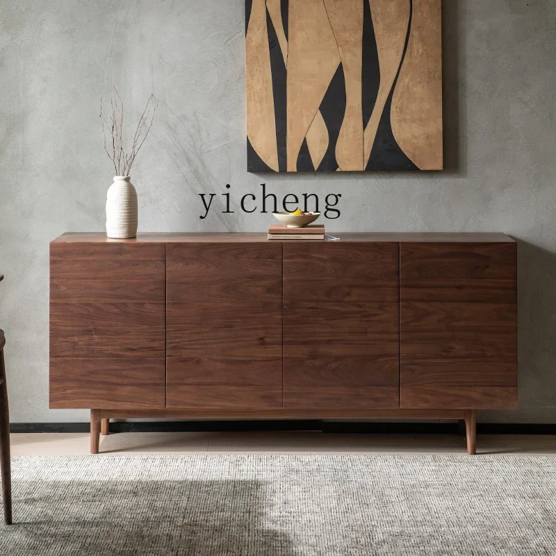 E-G16  Solid Wood Dining Side Cabinet Modern Simple Living Room TV Floor Cabinet Storage Storage Cabinet