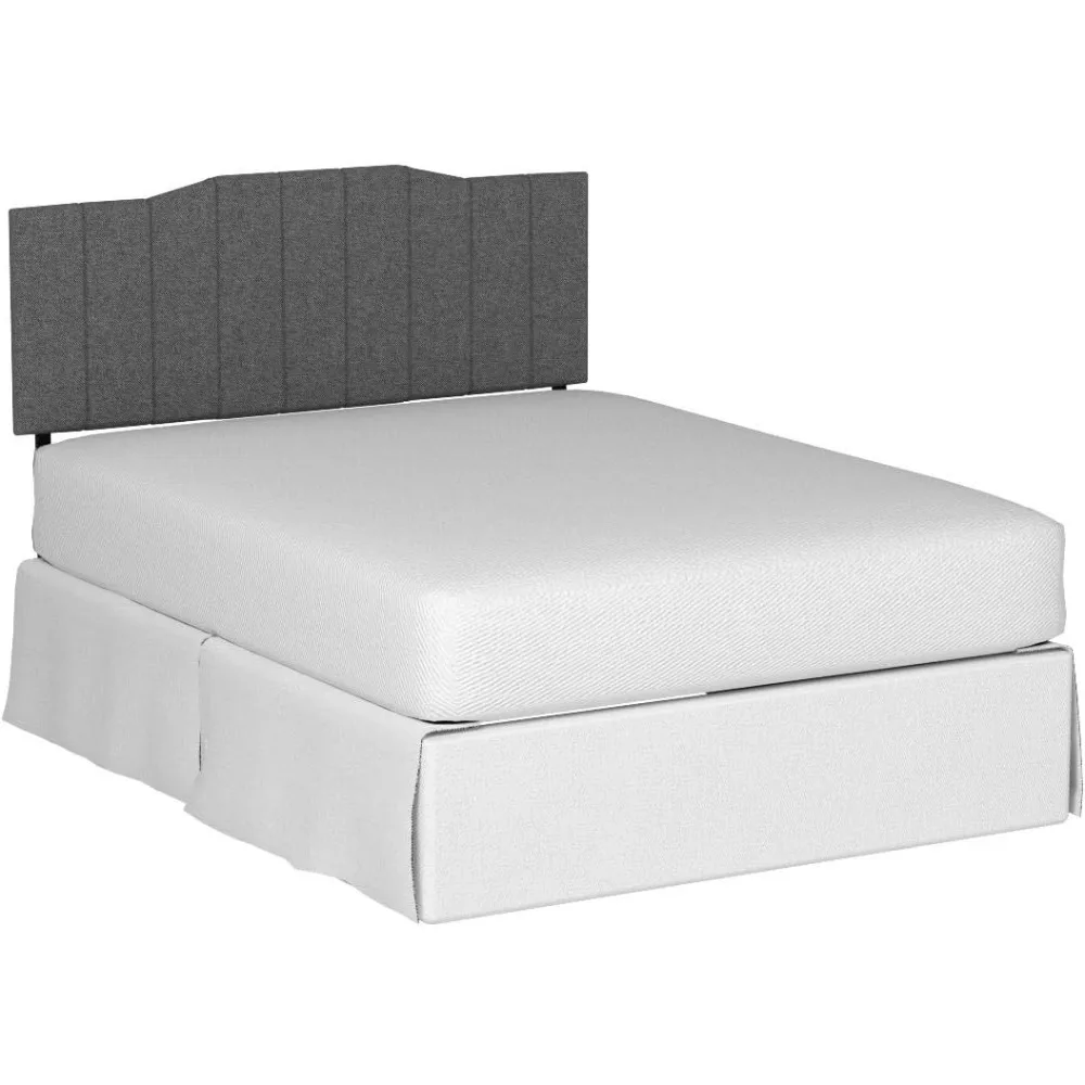 

Satish Upholstered Headboard Channel Stitched Upholstery, Easy Assembly, Full, Gray - Popular