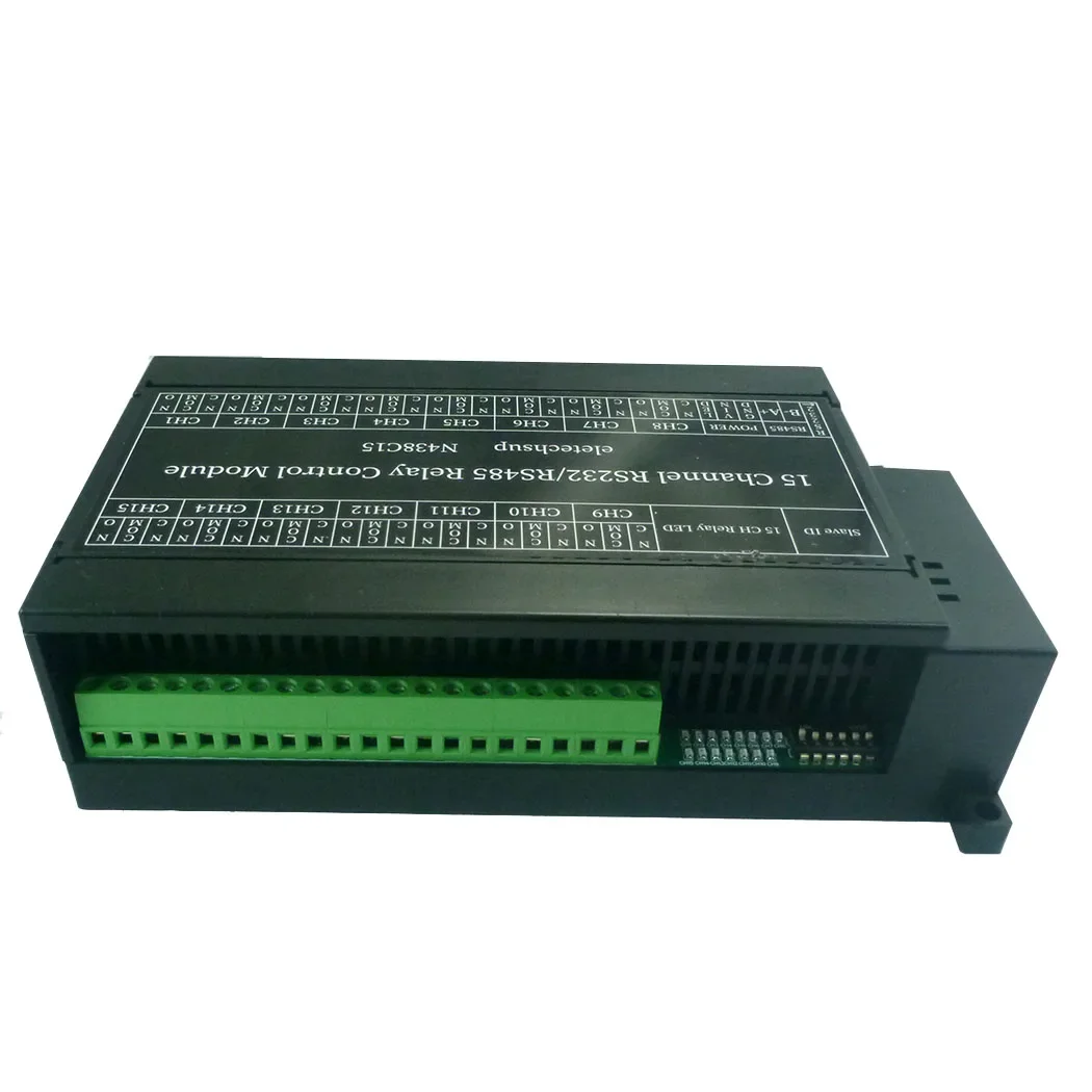 interruptor de porta serial uart n438c15 dc 12v 24v 15ch rs485 rele rs232 pc 01