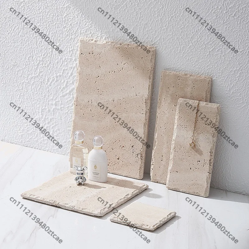 

Luxury Travertine Bathroom Accessories Set Elegant Organizer Hotel Toilet Soap Dispenser Set