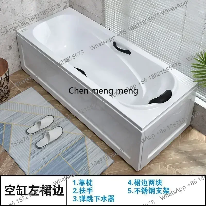 F185 شقة صغيرة الكبار تصفح تدليك درجة حرارة ثابتة التدفئة حوض استحمام أكريليك سميك ذكي