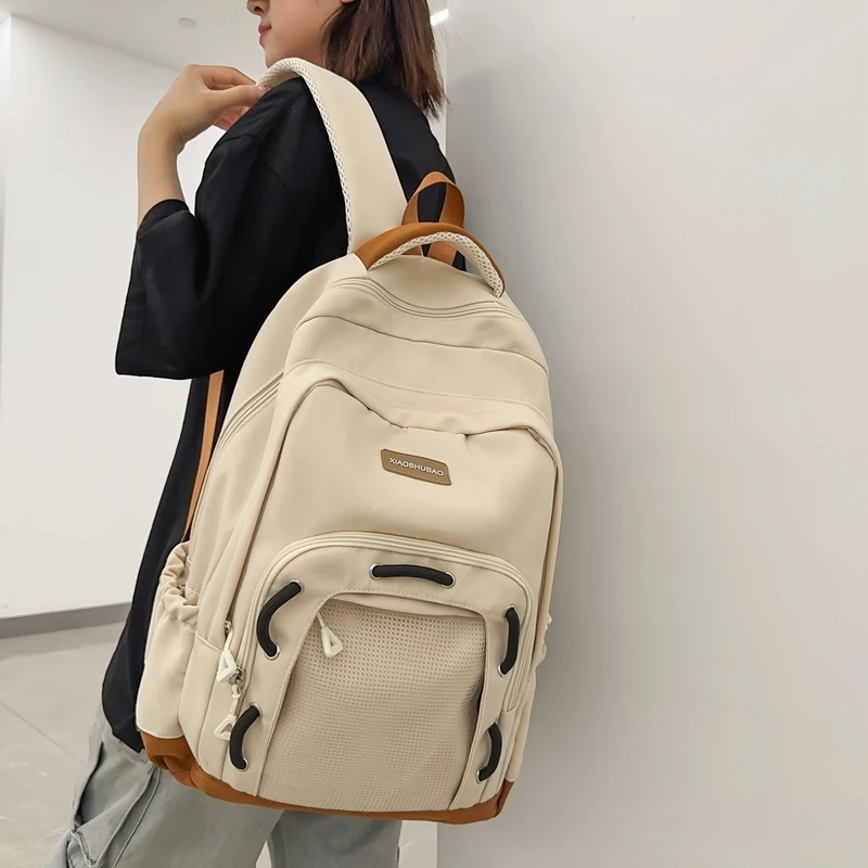 Fashion Backpack Women Large Capacity Waterproof Laptop Backpack Unisex College School Bags Trendy Cool Netbag Travel Book Bags