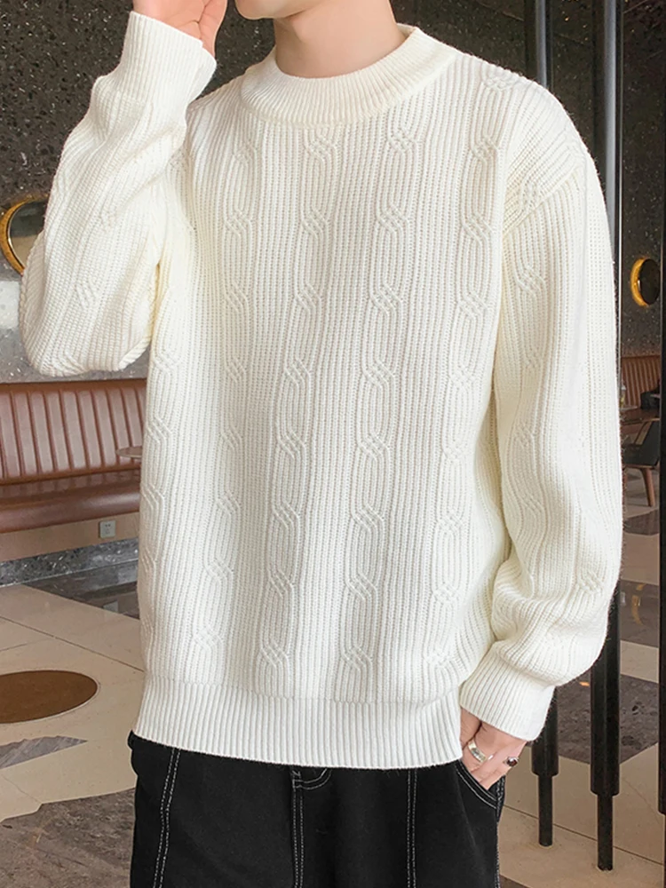 

Autumn Winter Men O-Neck Cashmere Sweater Business Casual Base Knitwear Warm Jersey Jumper Pullover Knitted Sweaters C135