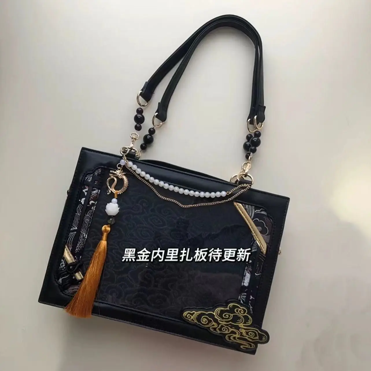 Chinese Style Shoulder Bag For Women Traditional Hanfu Tassel New Large Capacity Ita Bag Original Aesthetic Lolita Handbag