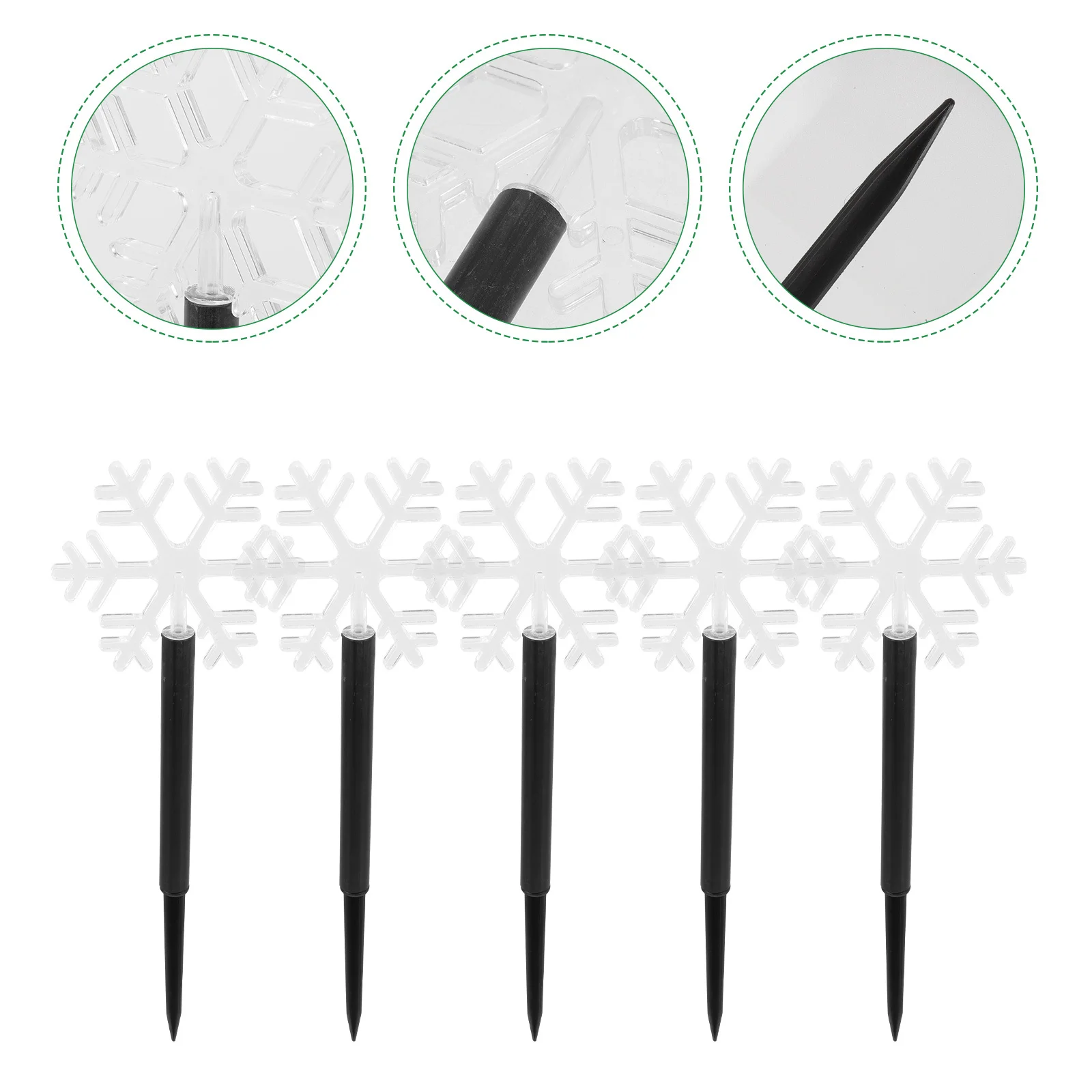 

5Pcs Solar Light Accessories Creative Xmas Lamp Decors Lawn Garden Outdoor Holiday Lights Decorative Accessories for Patio