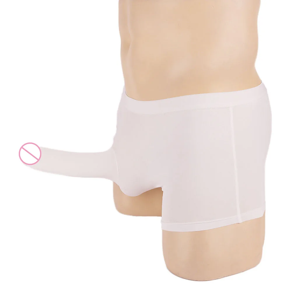 

1pc Men's Boxers Shorts Comfortable Ice Silk Open Sheath Pouch Panties Sexy Low Rise Man Lingerie Underwear