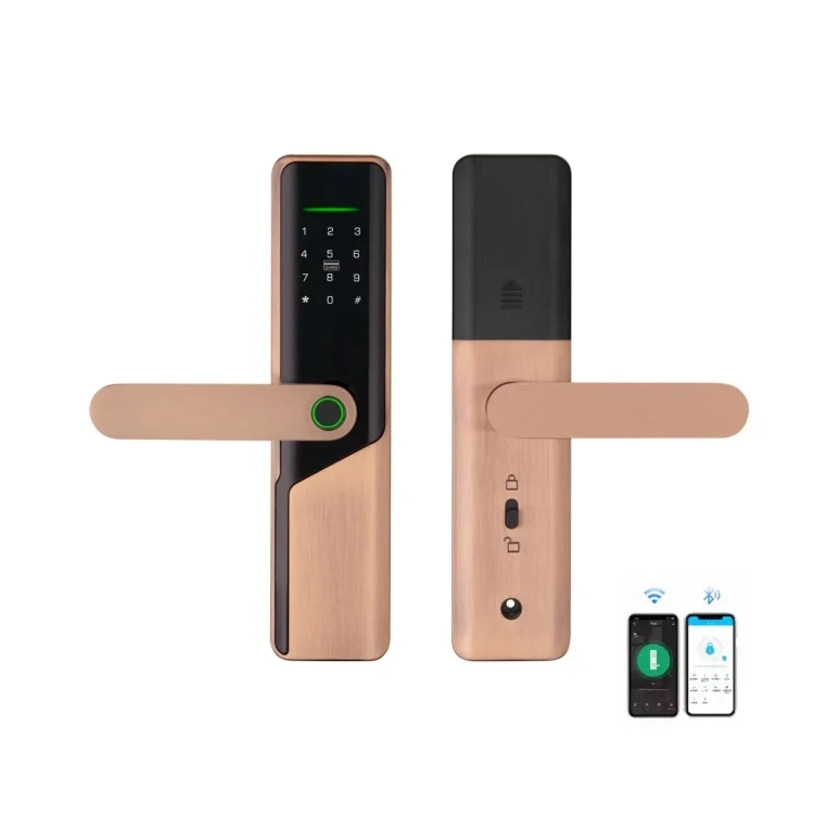 

July003 TTlock Smart Door Lock Electronic Biometric Fingerprint Digital TT Gate Handle Lock With Fingerprint and Key