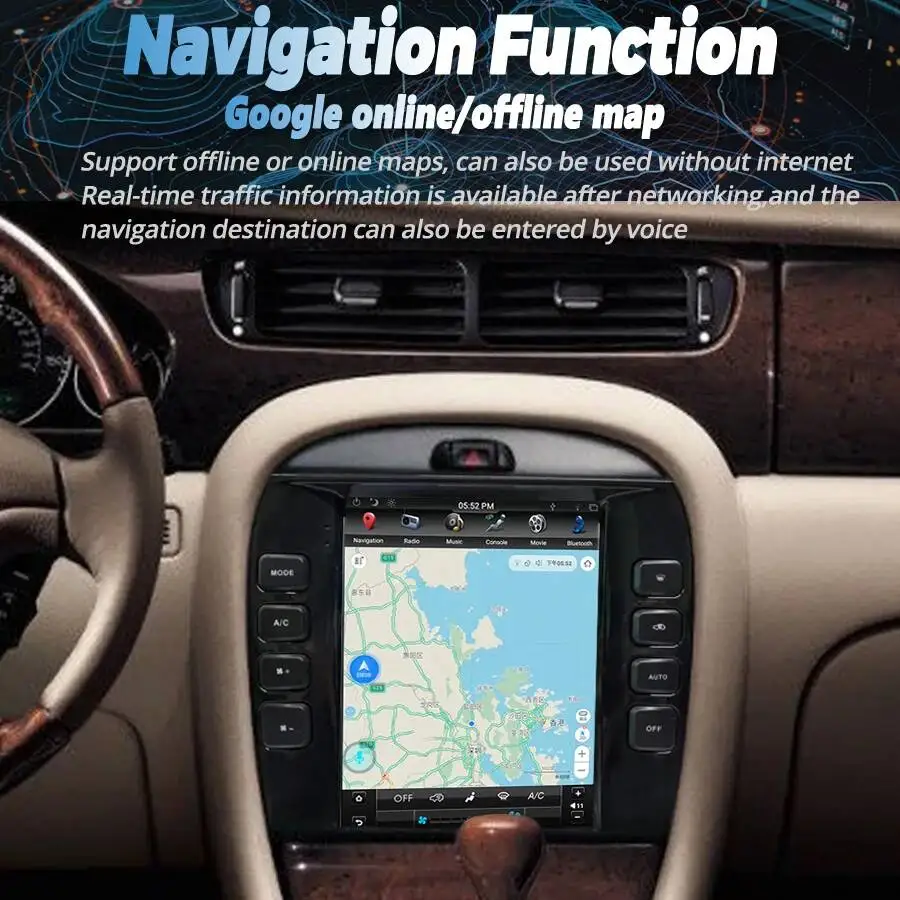 For Jaguar X-TYPE 2004-2008 Android Touch Screen Car Radio Auto Stereo Carplay GPS Navigation Multimedia Video Player Head Unit - view 6