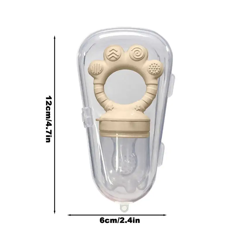 Dentição alívio chupeta para crianças, alimentador de frutas, Cartoon Point, brinquedo mordedor para crianças