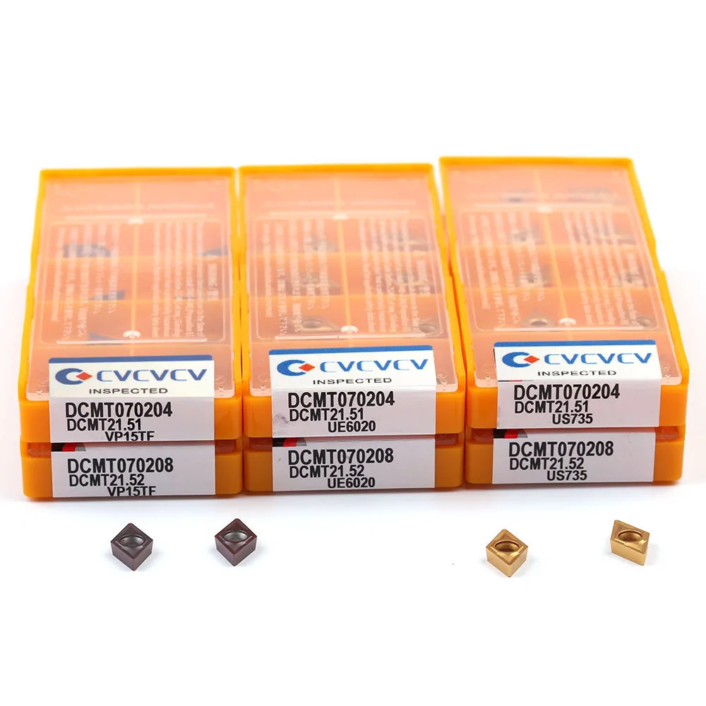 Imagem -04 - Desconto 10 Peças Ccmt070204 08ue6020 Ccmt060204 08 Vp15tf Inserções de Carboneto Torneamento Lâmina Placa Cortador Cnc Torno Ferramenta Torneamento Titular