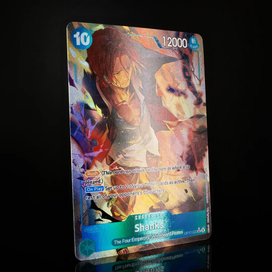 OP17-022 Shanks One Piece TCG OPCG English Japanese Alt Art Card 10 Cost Green Shanks Textured Foil Card Anime Collectible Card