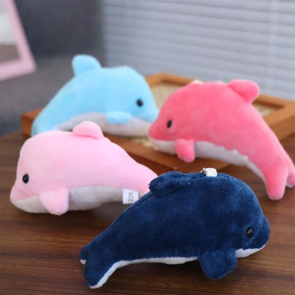 

Bag Pendant Dolphin Keychain Ocean Animal Soft Stuffed Animal Keychain Backpack Charms Cartoon Animal Key Rings