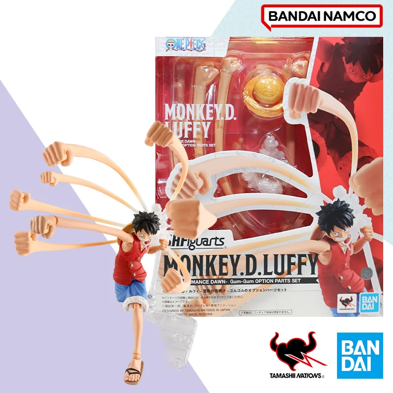 Figurine Monkey D. Luffy Romance Dawn – S.H. Figuarts – 14,5 Cm – One Piece – 3 Visages Et Viande Inclus