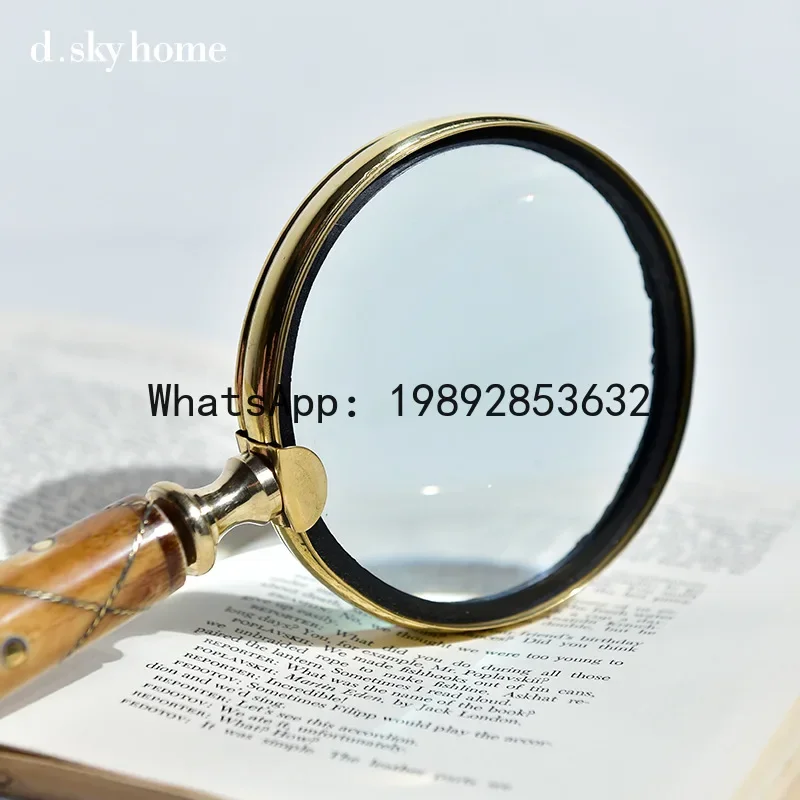 

ww24 retro ornament magnifying glass living room bedroom home decor ornament brass mirror