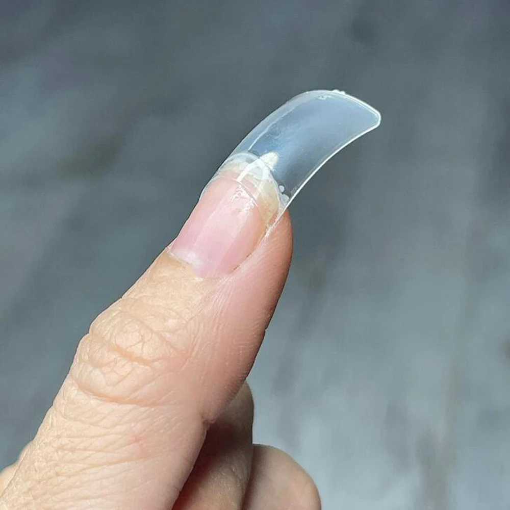 500 قطعة نصف غطاء أظافر أكريليك نصائح واضح/اللون الطبيعي Y2K 10-مقاسات واسعة الفرنسية وهمية الأظافر تمديد لمستلزمات مانيكير