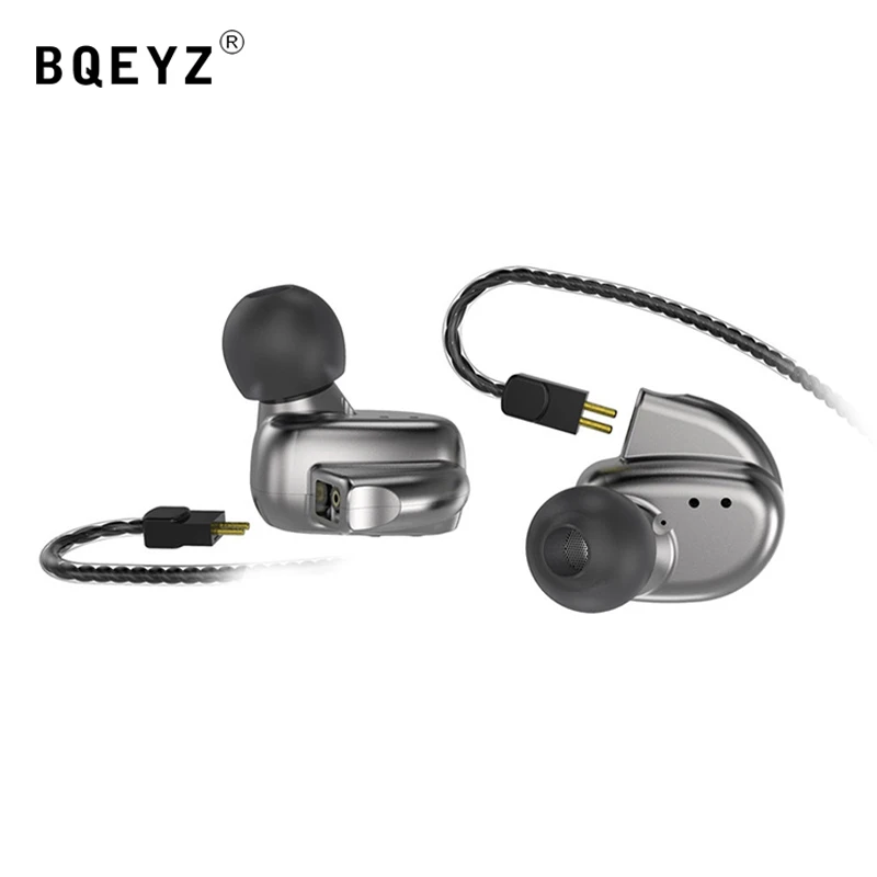 

BQEYZ KC2 HIFI IEMs Earphone 2DD+2BA Bass DJ Monitors Game Wired Headset Audiophile Music with Detachable 3.5mm Plug Mic Cable