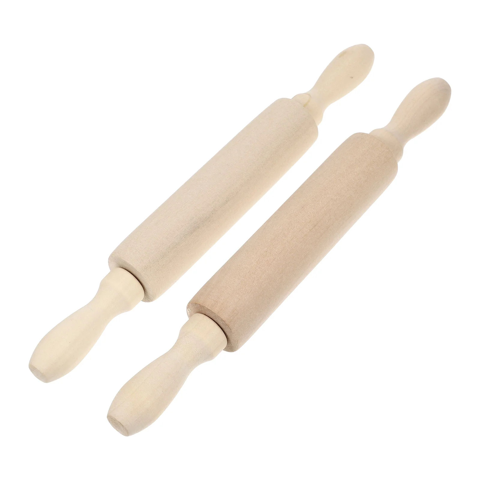 2 Pcs Wooden Bowl Toy Kitchen Plaything Rolling Stick Simulated Kid Graffiti Pin Model Dough Roller Toys