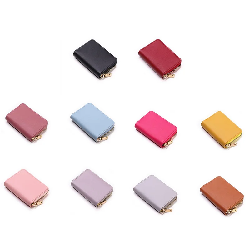 New Casual Wallet Multi-Slot Card Holder Zipper Coin Purse Small Clutch PU Money Bag Purse Cardholder Wallets for Men and Women image 5