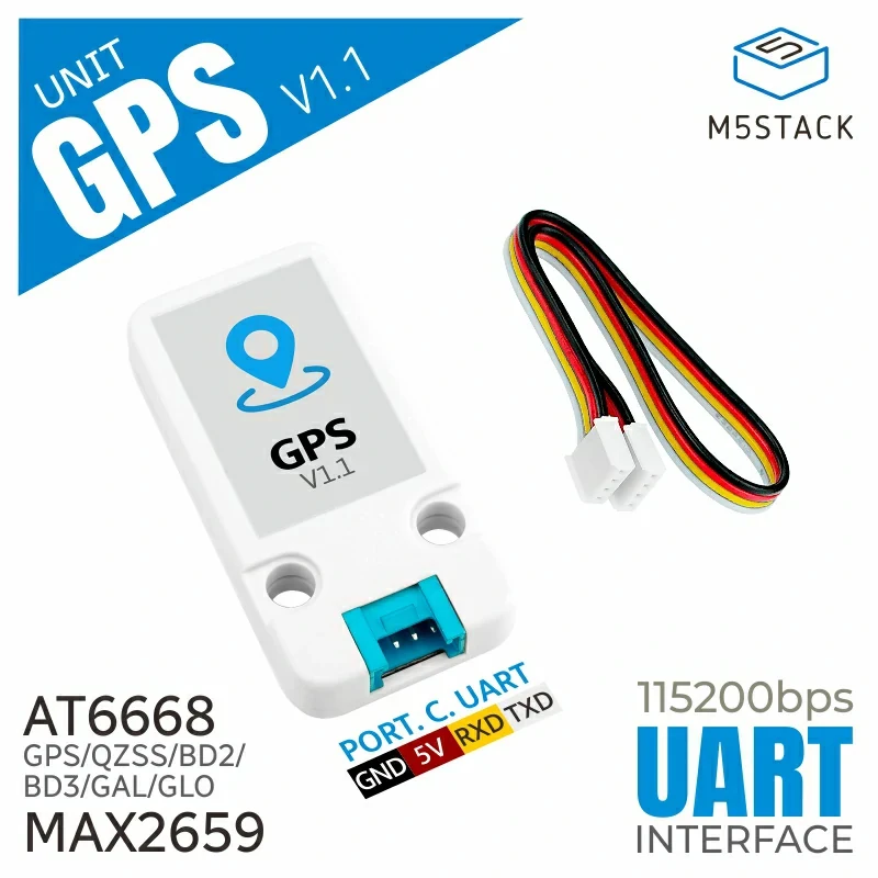 M5Stack GPS v1.1 Unit Development Board Kit AT6668 GPS BD2 BD3 GLONASS GALILEO QZSS for In-vehicle Positioning and Navigation