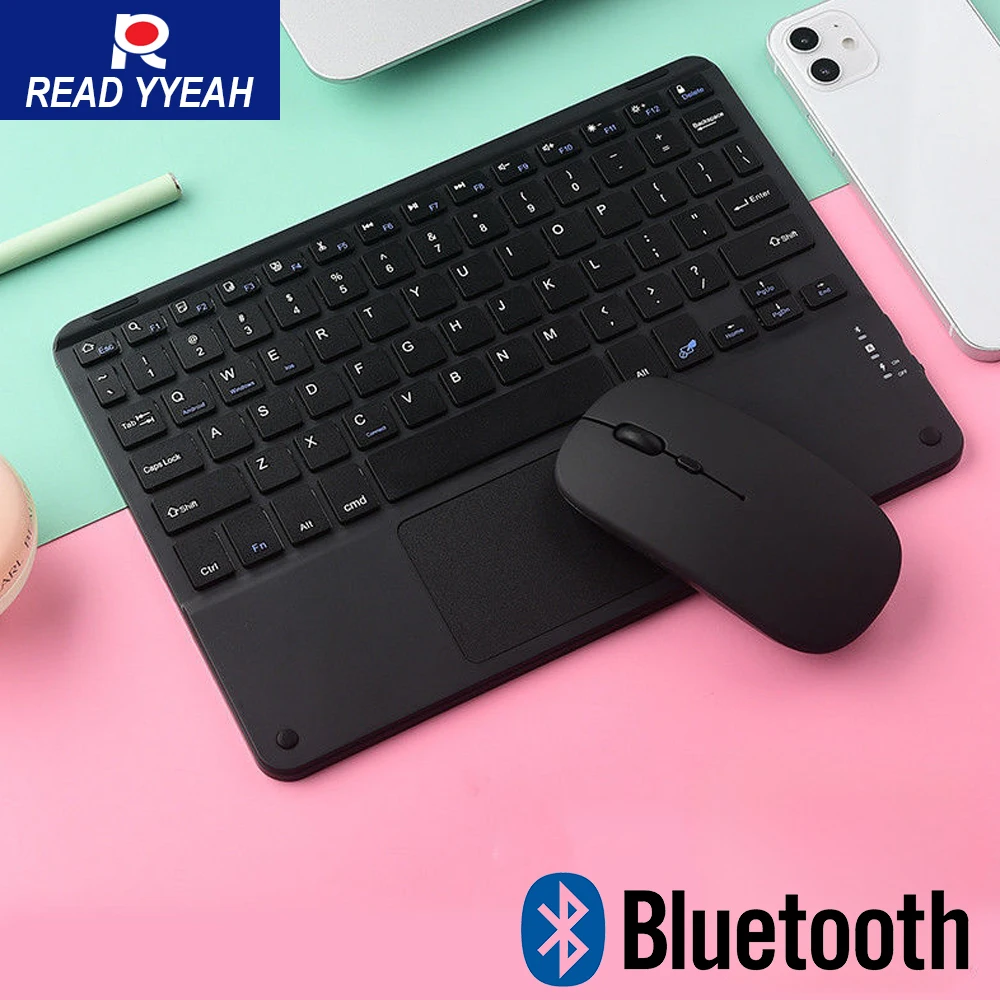 

2025 New Touch Bluetooth Wireless Keyboard With Mouse For IOS Android Windows Tablet For iPad Mini Pro Multi Functional Keyboard