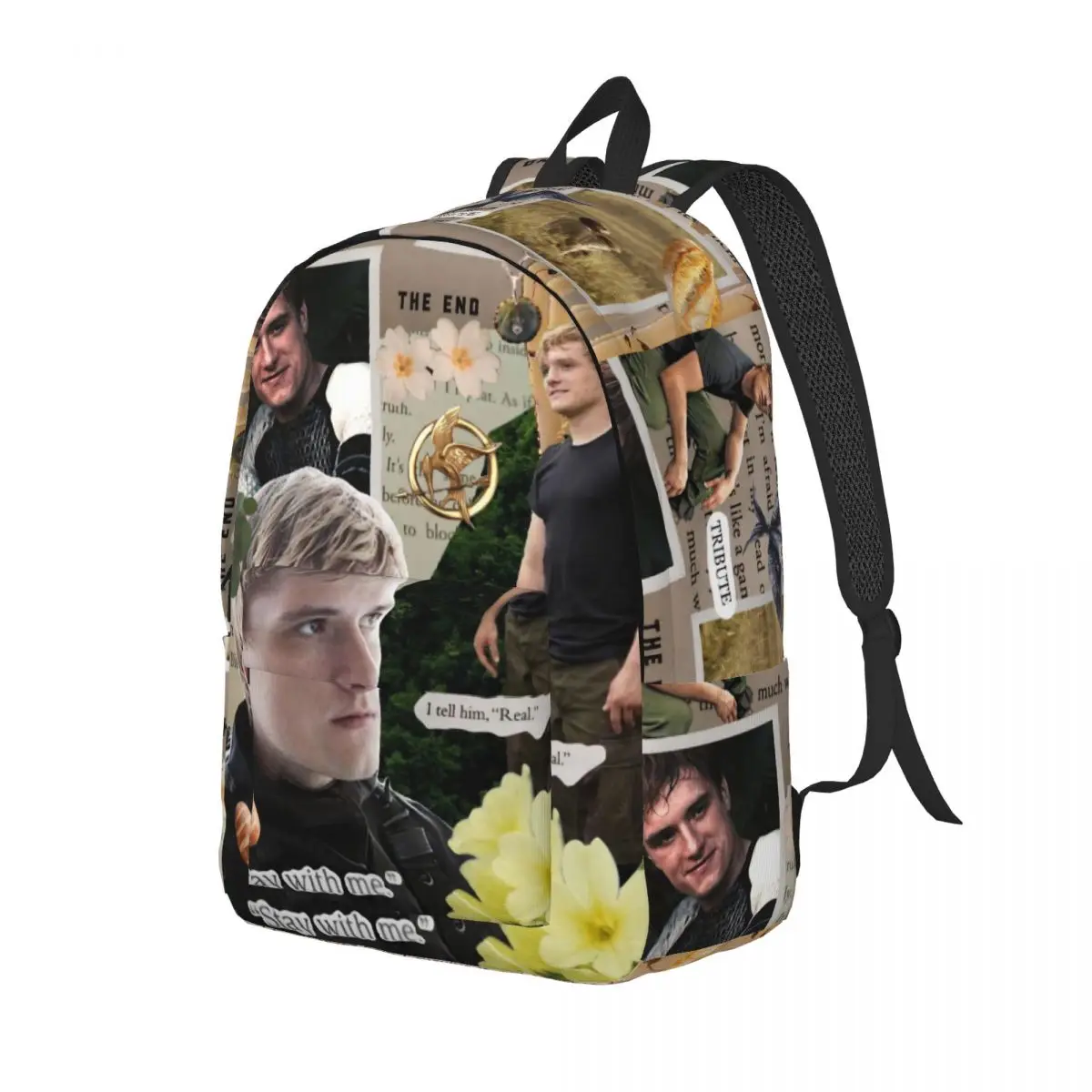 Hunger Games Peeta Mellark Backpack for Men Women Cool Student Business Daypack Josh Hutcherson College Canvas Bags Durable