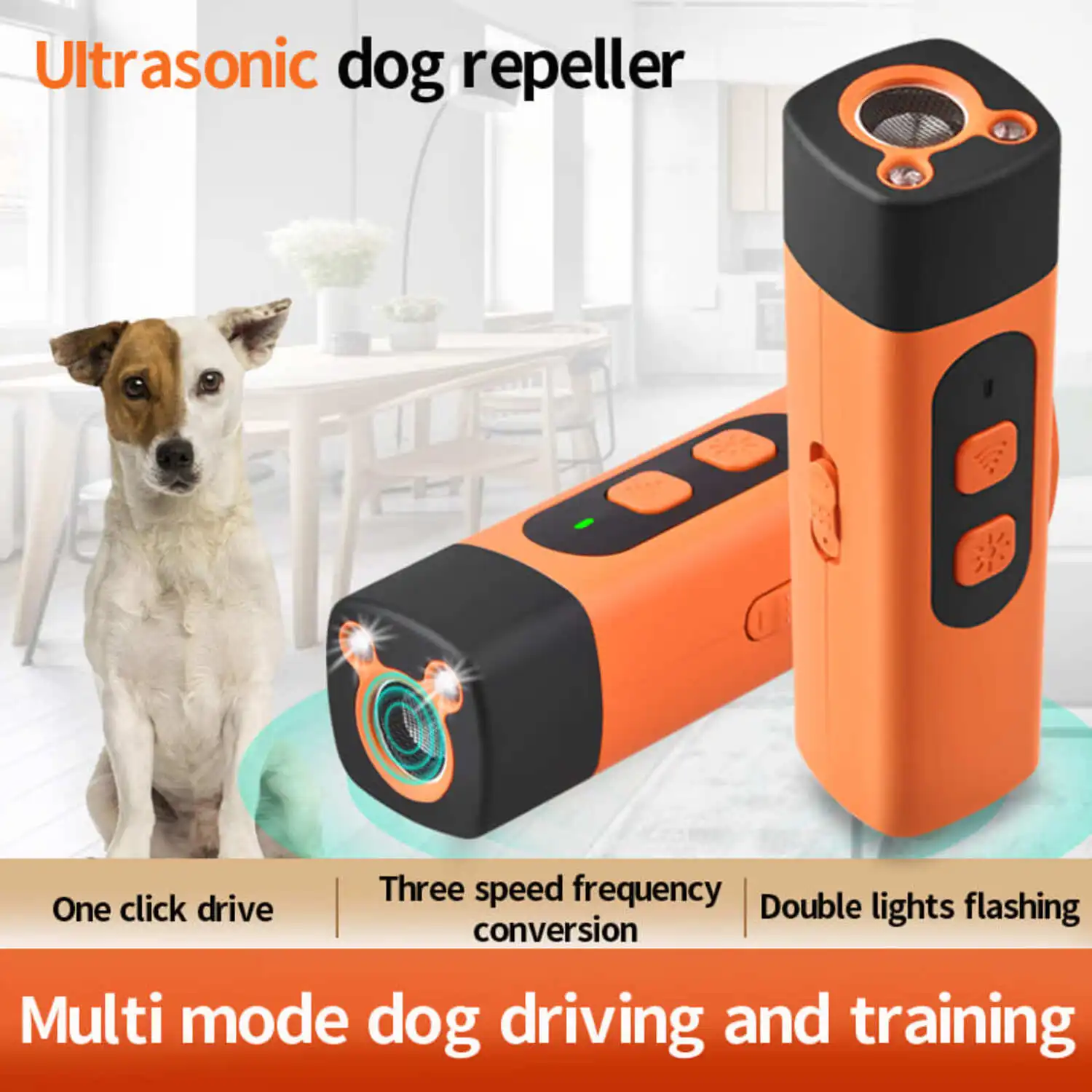 Bark Deterrent Alternative to Bark Collars Professional Anti-Bark Long Range Ultrasonic Tool Alternative to Painful Shock Collar