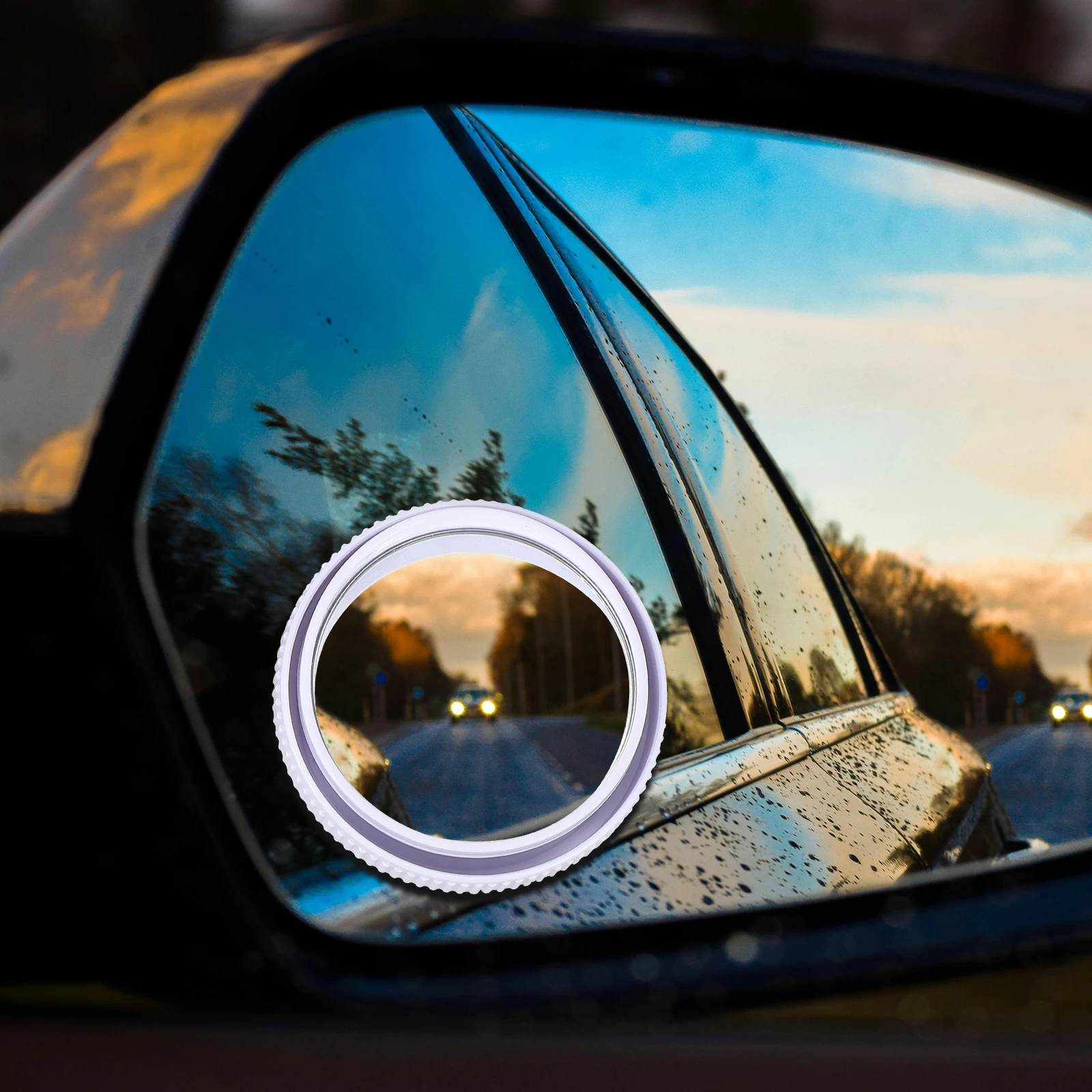 

Rear View Mirrors 1 Pair White Mirror for Cars Side Auxiliary Automotive Exterior Accessories 360 Degree Adjustable
