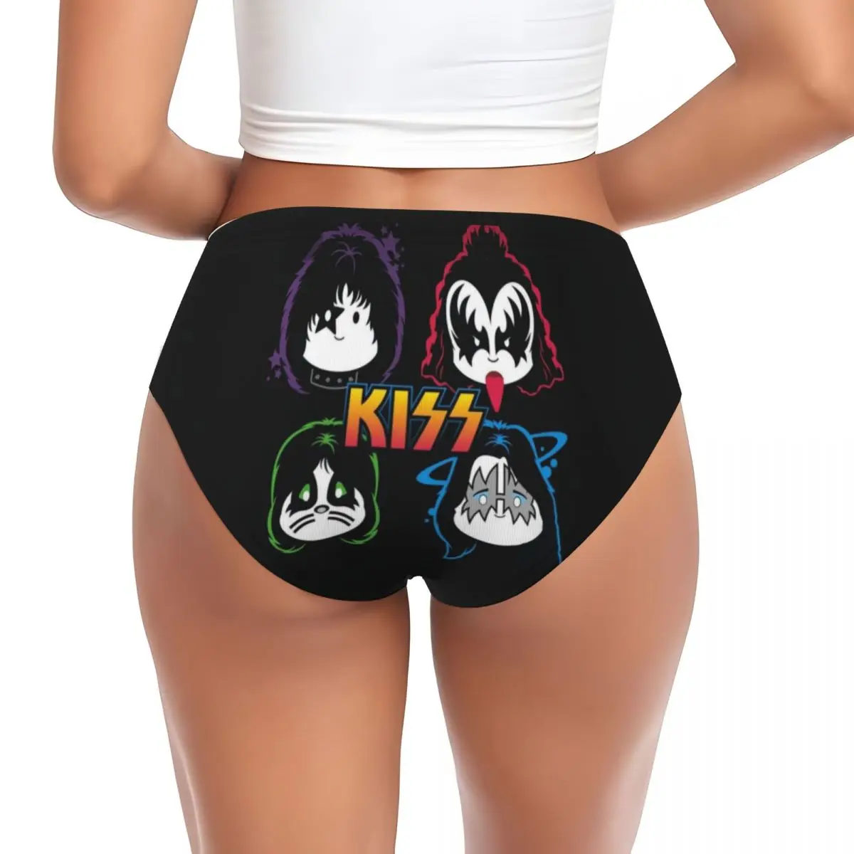 Custom Fondo De Kisses Briefs Underwear Women's Breathable Stretch Panties