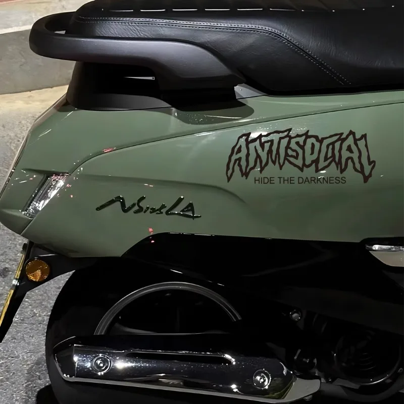 ANTISOCIAL Motorcycle Stickers DIY Motorbike Fuel Tank Fairing Waterproof Decals for BMW YAMAHA KTM Kawasaki Suzuki Honda Vespa