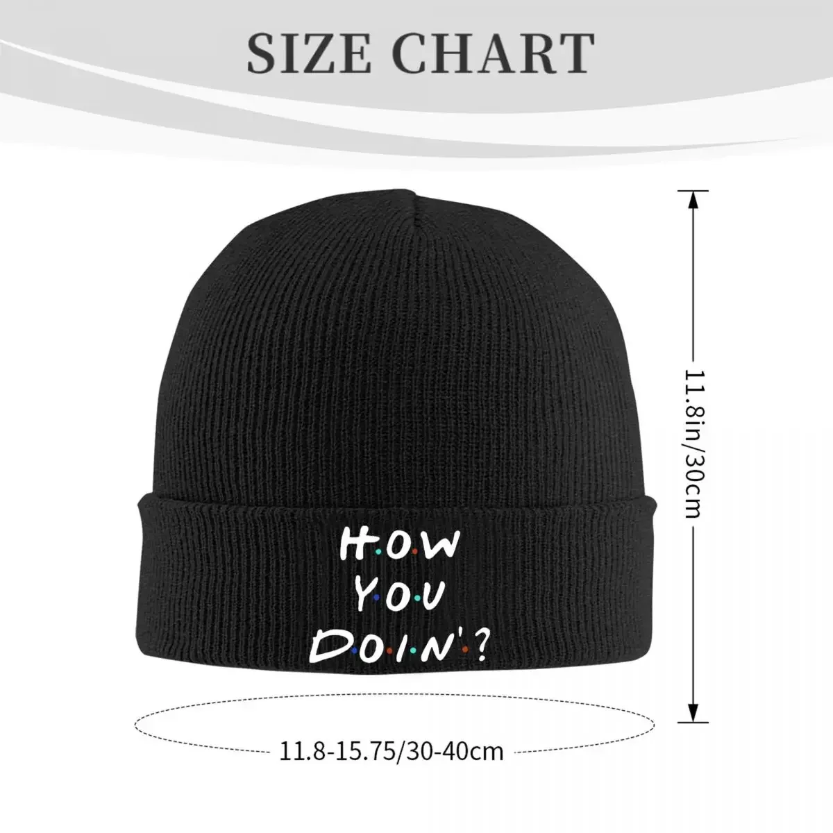 How You Doin Friends TV Show Knitted Hat Beanie Winter Hat Warm Acrylic Hip Hop Cap for Men Women Gift