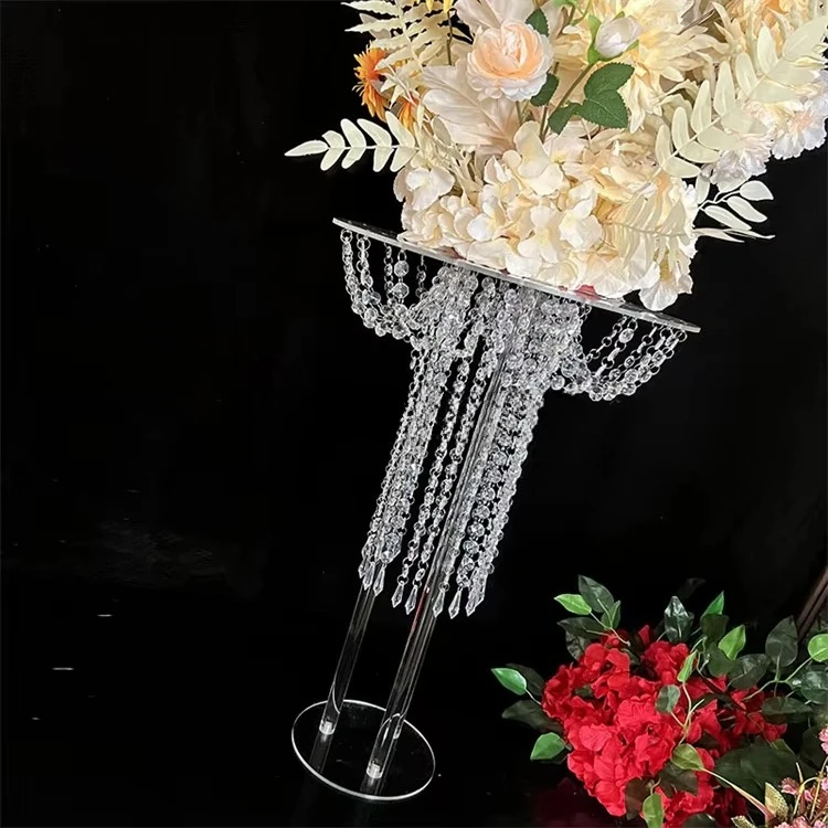 Crystal Acrylic Wedding Ornament Transparent Floral Event Party Decoration