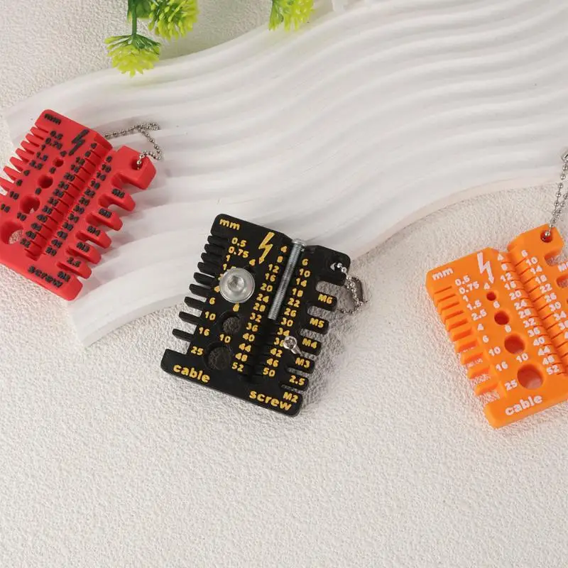 1 قطعة الجوز المحمولة ومثقاب الخشب الموضوع مدقق ثلاثية الأبعاد سلك مطبوع المسمار أداة قياس المسمار مثقاب الخشب مقياس ل المكسرات البراغي المواضيع