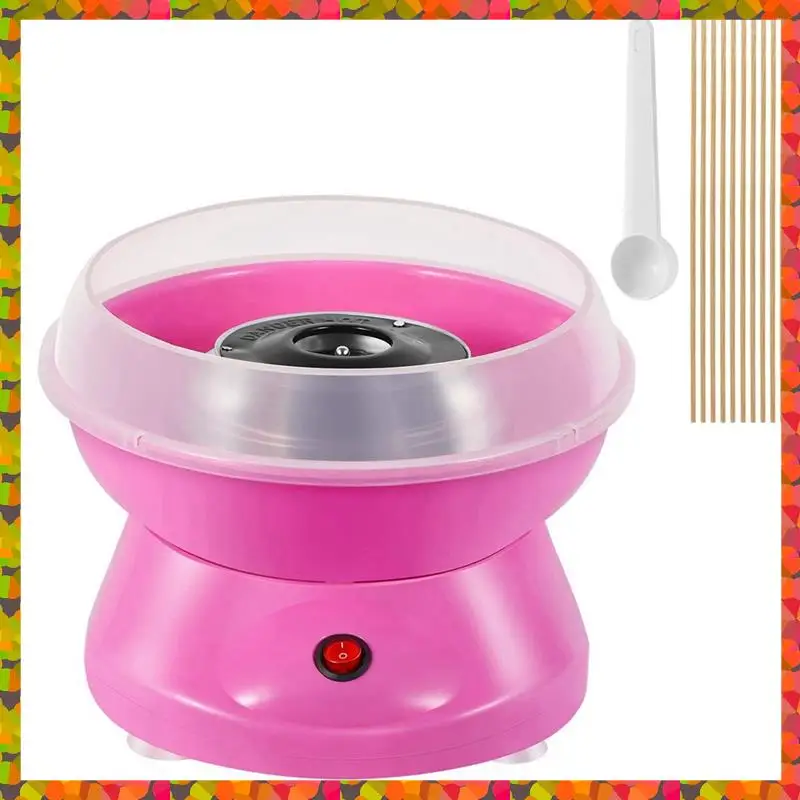 Promotion! Cotton Candy Machine For Kids,Mini Electric Cotton Candy Maker With Splash-Proof Plate For Home Kids Party