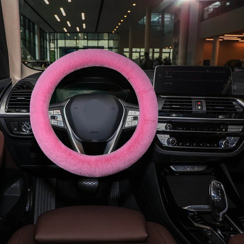 Rutschfeste Automäntel Lenkrad Schalthebel Handbremse Plüschbezug 3-teiliges Set Langlebige Frostschutz Autoabdeckung für Auto SUV – Detail 9