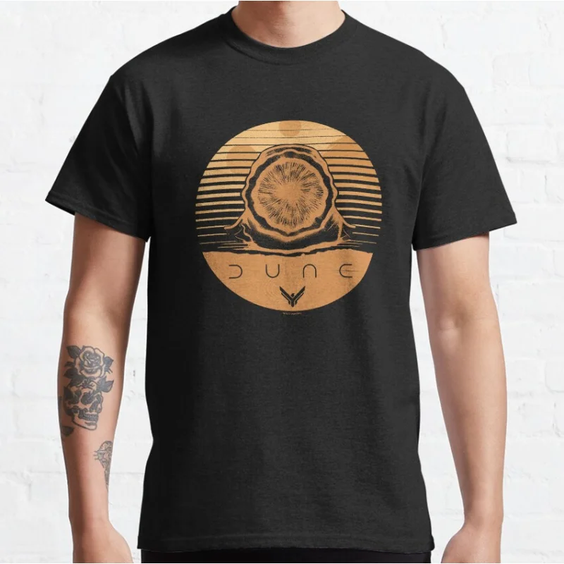 

Sandworm Emerging Poster With Atreides Arrakis Dune worm sic fi Gift t shirt Large size Tops 100% cotton printed mens Clothes