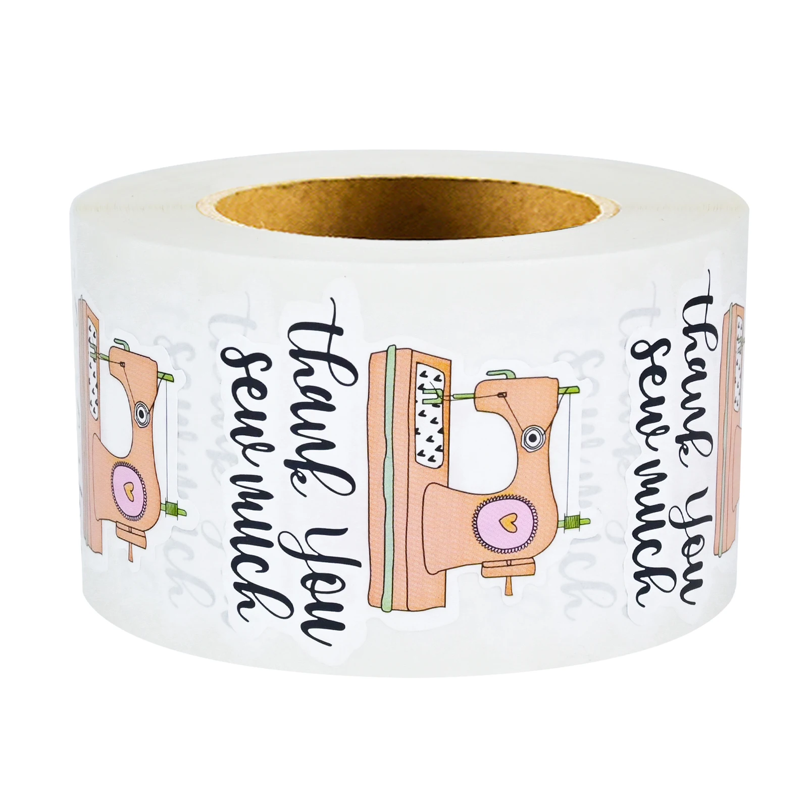 Product Purchase Thank You Sewing Machine Decoration 500Pcs 1.57In*1.7In Label Sticker Thank You Sticker, Handmade Sticker, Envelope Sticker, Gift Bag Packaging Sticker